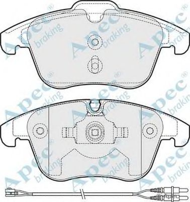 APEC BRAKING pad1668 -  Комплект тормозных колодок, дисковый тормоз